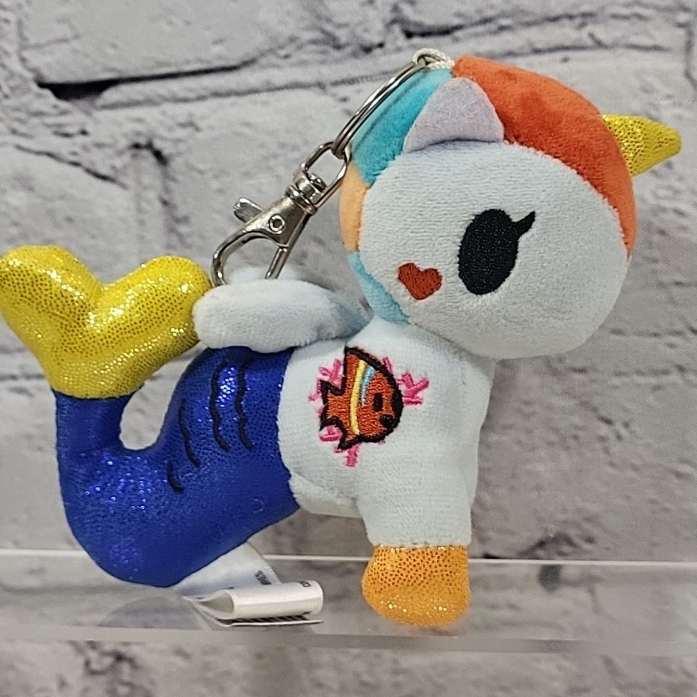 Acquaria Tokidoki Mermicorno Plush Clip on Keychain‎ Fish